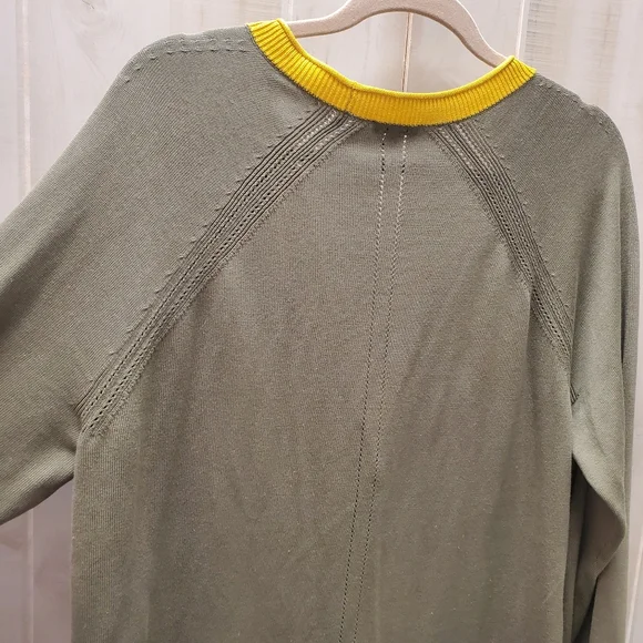 Talbots Grandpa Cardigan Colorblock Button Up Retro 70s - Picture 6 of 13